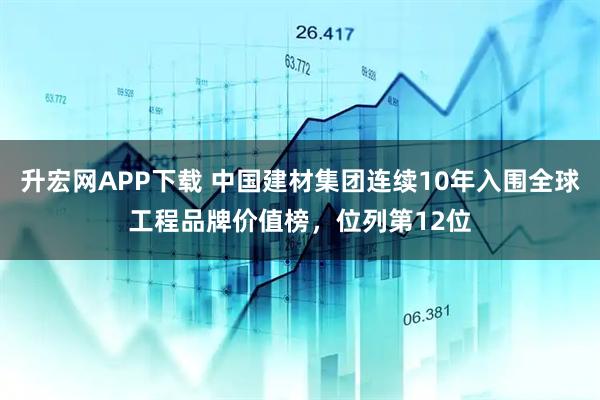 升宏网APP下载 中国建材集团连续10年入围全球工程品牌价值榜，位列第12位